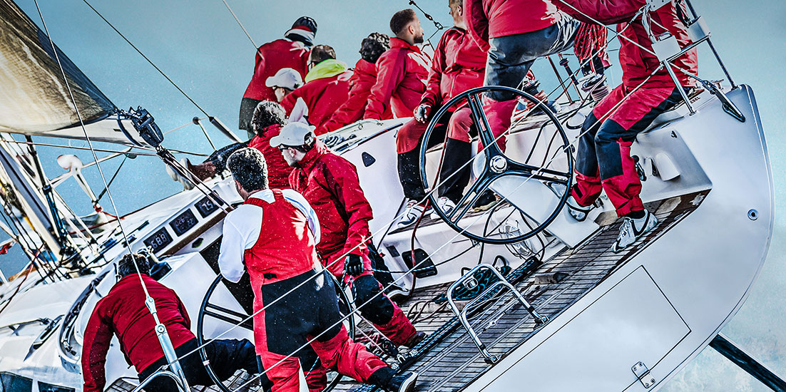 People on a sail boat