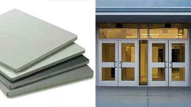 ballistic panels and building entrance