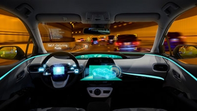 Futuristic vehicle overlay